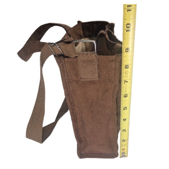 Letu Brown Corduroy Tote Crossbody Bag Shoulder Purse Y2K - Picture 4 of 7